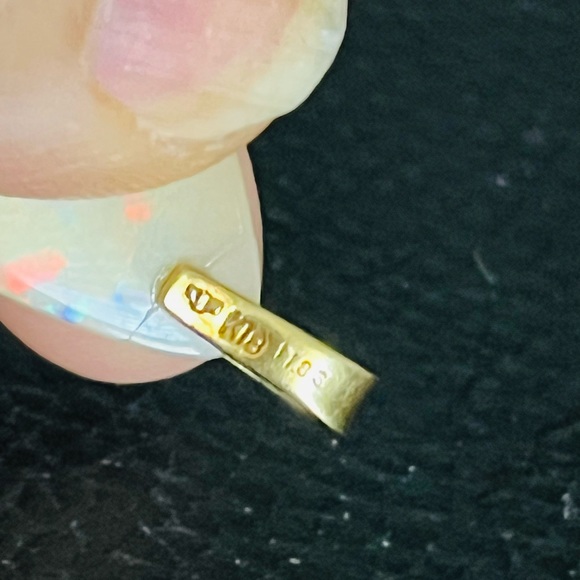 Pre owned 18k gold Ethiopian opal pendant - Picture 6 of 10